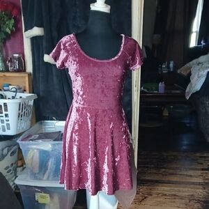 Forever 21 Shimmering Velvet Mini Dress in Pink